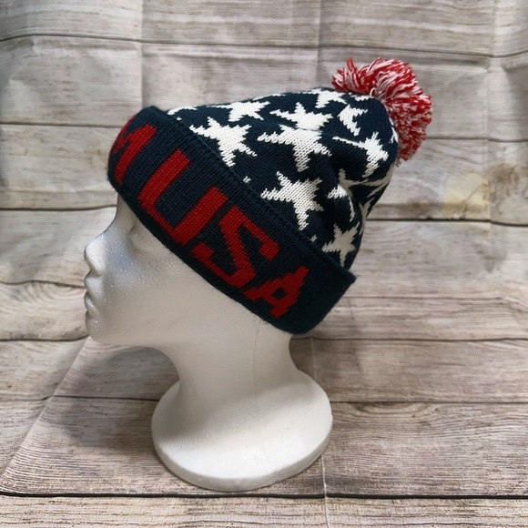 Team Apparel Red, White and Blue Team USA Knit Beanie - Picture 2 of 8